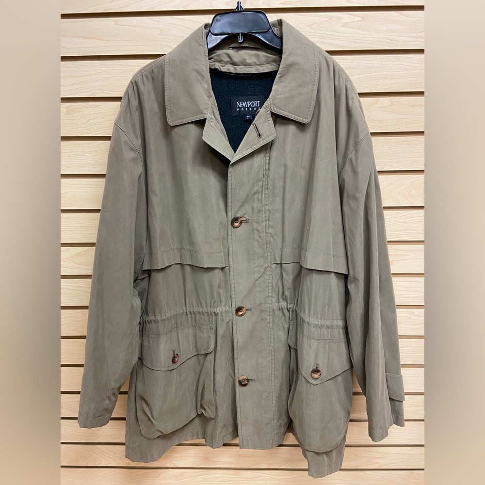 NEWPORT HARBOR ELEGANT CLASSY MEN 3/4 COAT WITH LINING SIZE LARGE